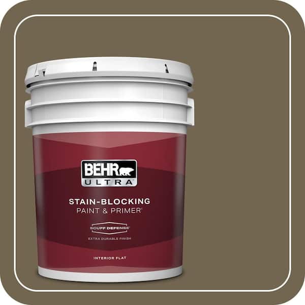 BEHR ULTRA 5 gal. #N330-7 Adventurer Extra Durable Flat Interior Paint & Primer