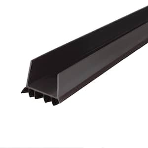 DENY 1.75 in. x 36 in. Interior/Exterior Brown Vinyl Door Bottom Seals U-Shape Slide-On Under Door Seal