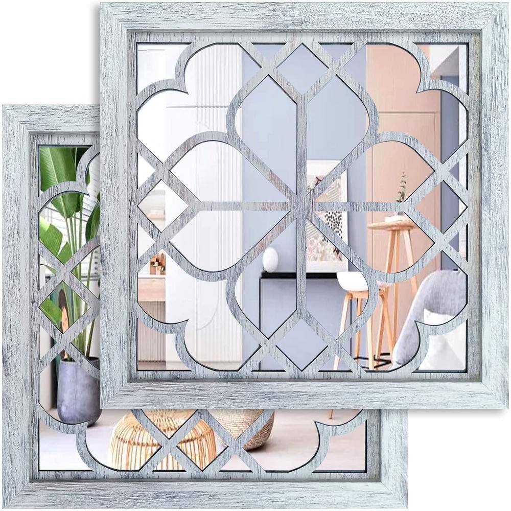 12 in. W x12 in. H Square Wall Mirror, Gorgeous Rustic Farmhouse Accent Mir
