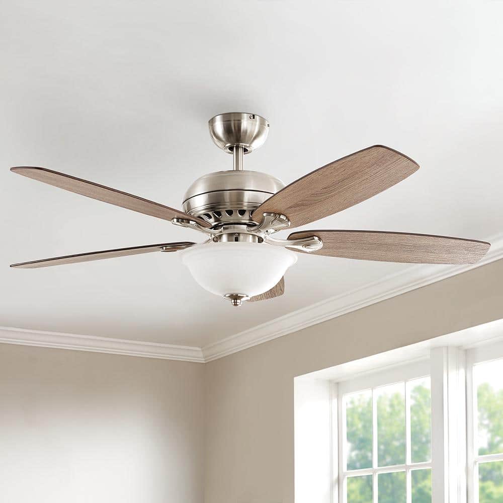 c ❤︎ Hampton Bay Southwind II 52 in. Indoor LED Brushed Nickel Ceiling