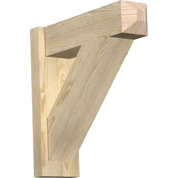 Ekena Millwork 6 in. x 20 in. x 20 in. Douglas Fir Traditional Craftsman Rough Sawn Outlooker