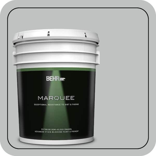 BEHR MARQUEE 5 gal. #PPU26-18 Silver Mine Semi-Gloss Enamel Exterior Paint & Primer