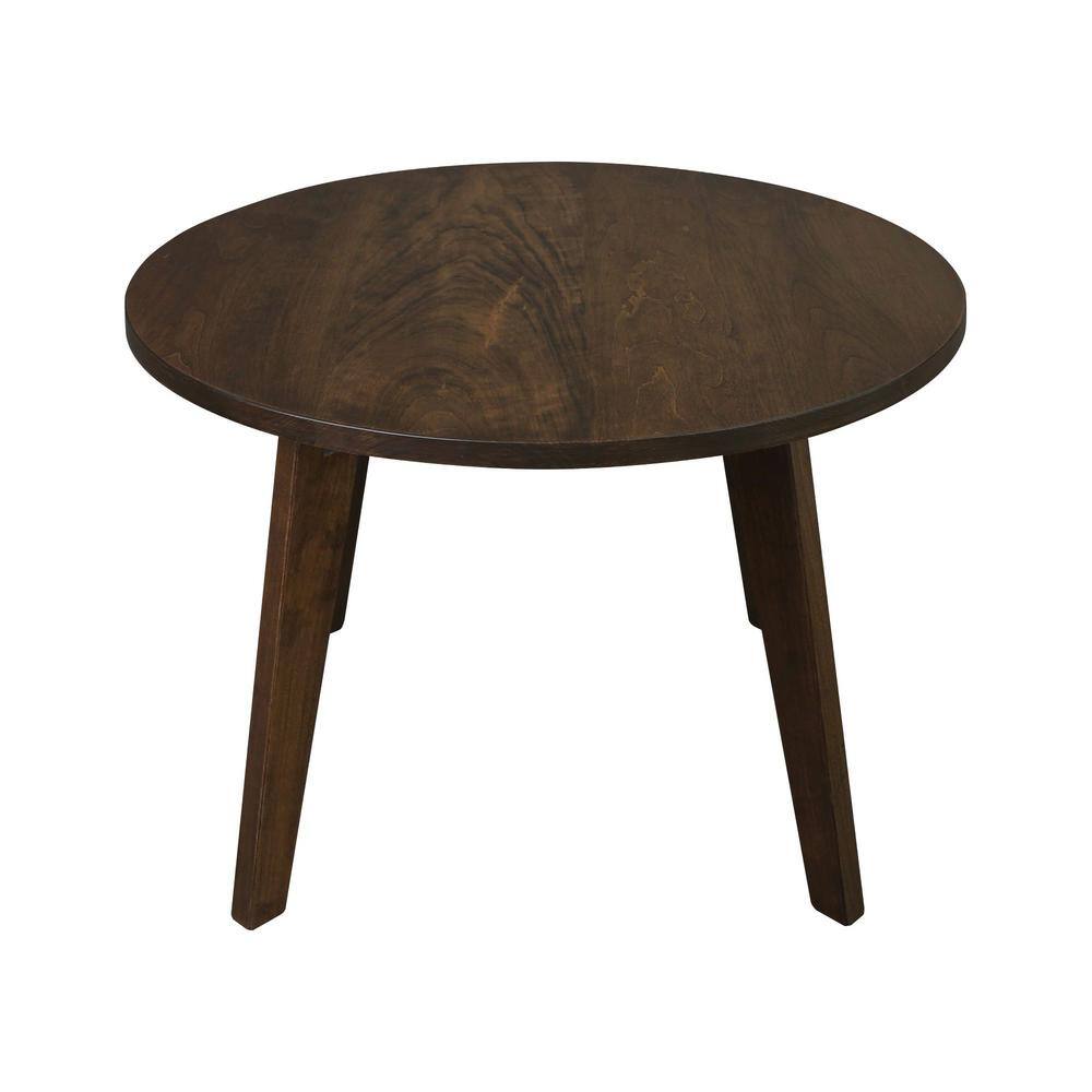 Antique Cherry 24" Round Solid Wood Coffee Table