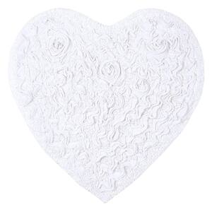 Bell Flower Collection 100% Cotton Tufted Non-Slip Bath Rugs, 25 in. x25 in. , White