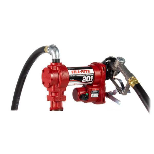 FILL-RITE 12-Volt 20 GPM 1/4 HP Fuel Transfer Pump (Manual Nozzle Package)