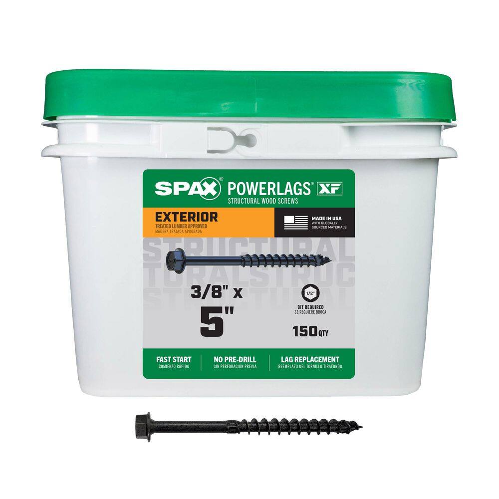 1/4 in. x 6 in. Black Powerlags Exterior T40 T-Star Pancake Head Structural Wood Lag Screws (50 pcs) price history on PriceWatchPro