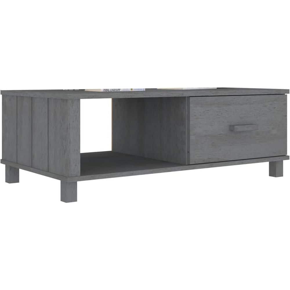 39.4 in. Dark Gray Rectangle Wood Top Coffee Table