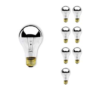 60-Watt Equivalent A19 Warm White Light 2700K, Medium Base (E26)Dimmable Half Chrome Incandescent Light Bulb(4-pack)