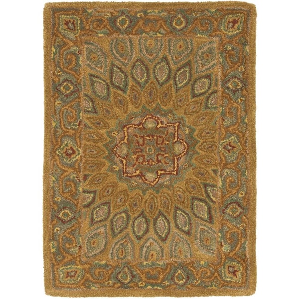 SAFAVIEH Heritage Light Brown/Grey 2 ft. x 3 ft. Border Area Rug