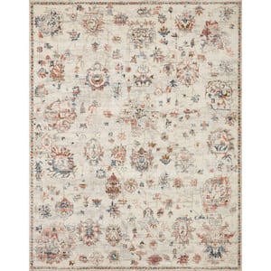 Saban Ivory/Multi 5 ft.-3 in. x 5 ft.-3 in. Round Round Oriental Area Rug