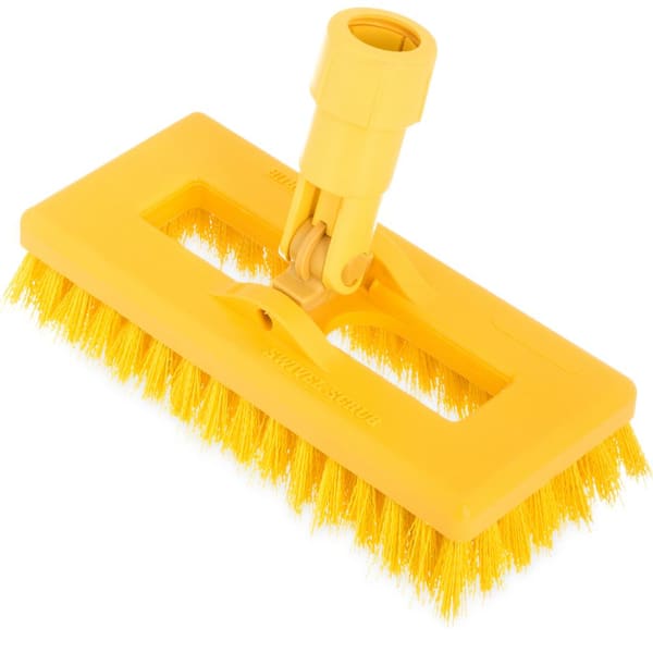 Unbranded Sparta 8 in. Yellow Polyester Swivel Scrub Brush with Polypropylene Casing (6-Pack)