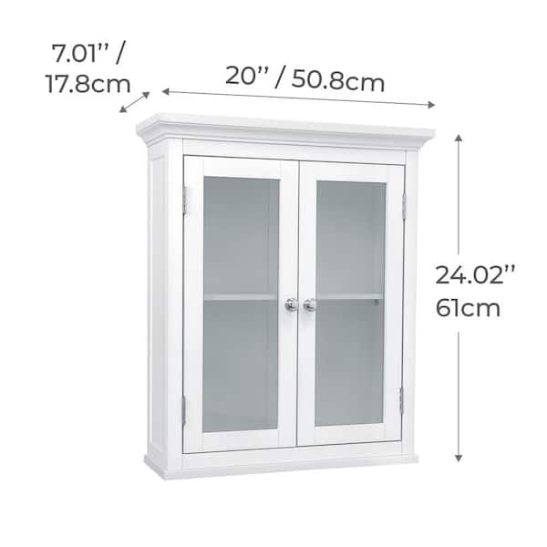 Teamson Home Madison 20-in x 24-in x 7-in White Bathroom Wall Cabinet