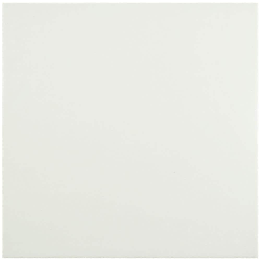 Majestic Basic White 9-3/4 in. x 9-3/4 in. Porcelain Floor and Wall Tile (10.76 sq. ft. / case)