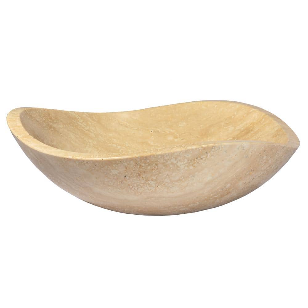 Eden Beige Stone Curved Rim Bathroom Sink