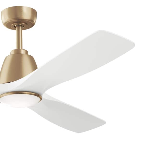 KICHLER Volos II 3 Blade 54 in. Standard Ceiling Fan in Champagne