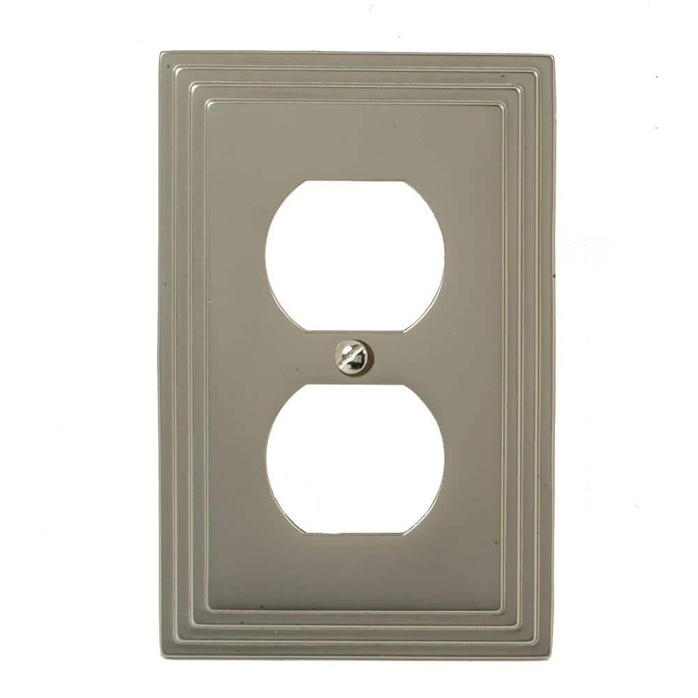 Steps 1-Gang Duplex Outlet Wall Plate - Satin Nickel (1-Pack) price history on PriceWatchPro