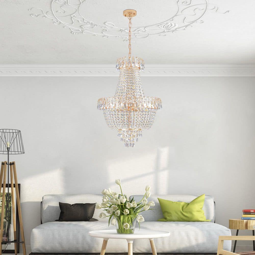 10-Light Gold Luxury Crystal Chandelier Large Contemporary Hanging Ceiling Light for Living Room price history on PriceWatchPro