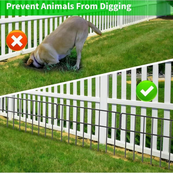 25 Pack Garden Fence Animal Barrier, 27 Ft(L) X 17 In(H) No Dig