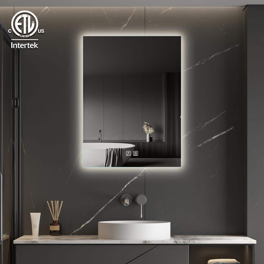 HOMLUX Frameless LED Bathroom Vanity Mirror with Anti-Fog Technology