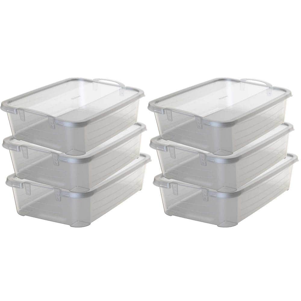 Life Story Clear Stackable Closet and Storage Box 34 Qt. Containers, (6 ...