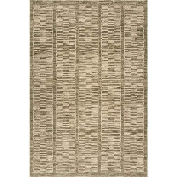 Lucenda Bohemian Striped Area Green 8 ft. x 10 ft. Indoor Area Rug