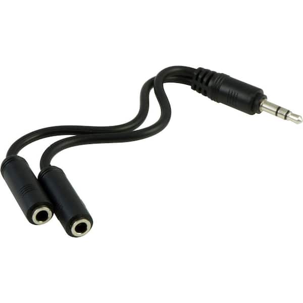 GE Stereo Headphone Splitter One 3.5mm Plug to Two 3.5mm Jacks