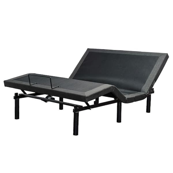 Black Queen Adjustable Bed Frame with Wireless Remote Control with USB Port