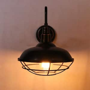 1-Light Oil Rubbed Bronze Outdoor Wall Lighting Wall Mount Barn Light Sconce