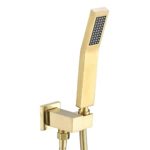 Single-Handle Claw Foot Tub Faucet with Hand Shower in. Brushed Gold