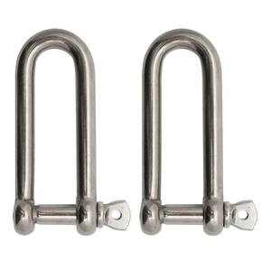 4-Pack 1/2 Extreme Max 3006.8209.4 BoatTector Stainless Steel Long D Shackle 