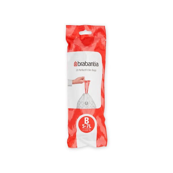 Brabantia 1.3 Gal. 5 l PerfectFit Trash Can Liners Code B 200-Bags