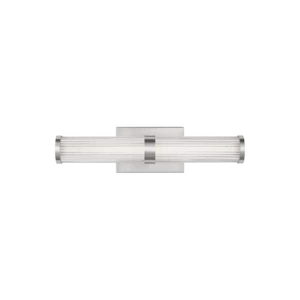 Syden 19 in. 1-Light Brushed Nickel LED Vanity Light