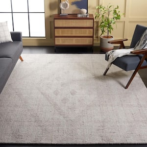 Abstract Ivory/Gray 8 ft. x 10 ft. Distressed Diamond Area Rug