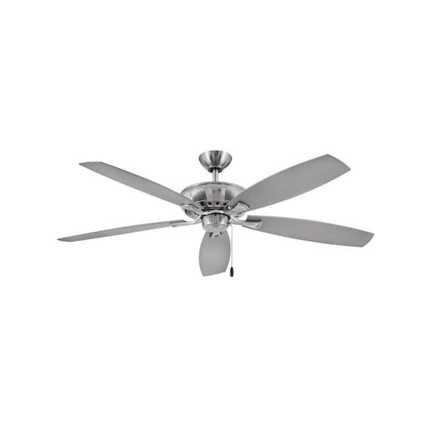 HINKLEY HIGHLAND 60 in. Indoor Brushed Nickel Ceiling Fan Pull Chain 904160FBNNIA The Home Depot