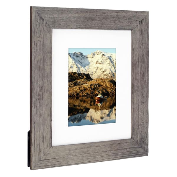 Malden International Designs 8x10/5x7 Gray Matted Picture Frame 2143-57 -  The Home Depot