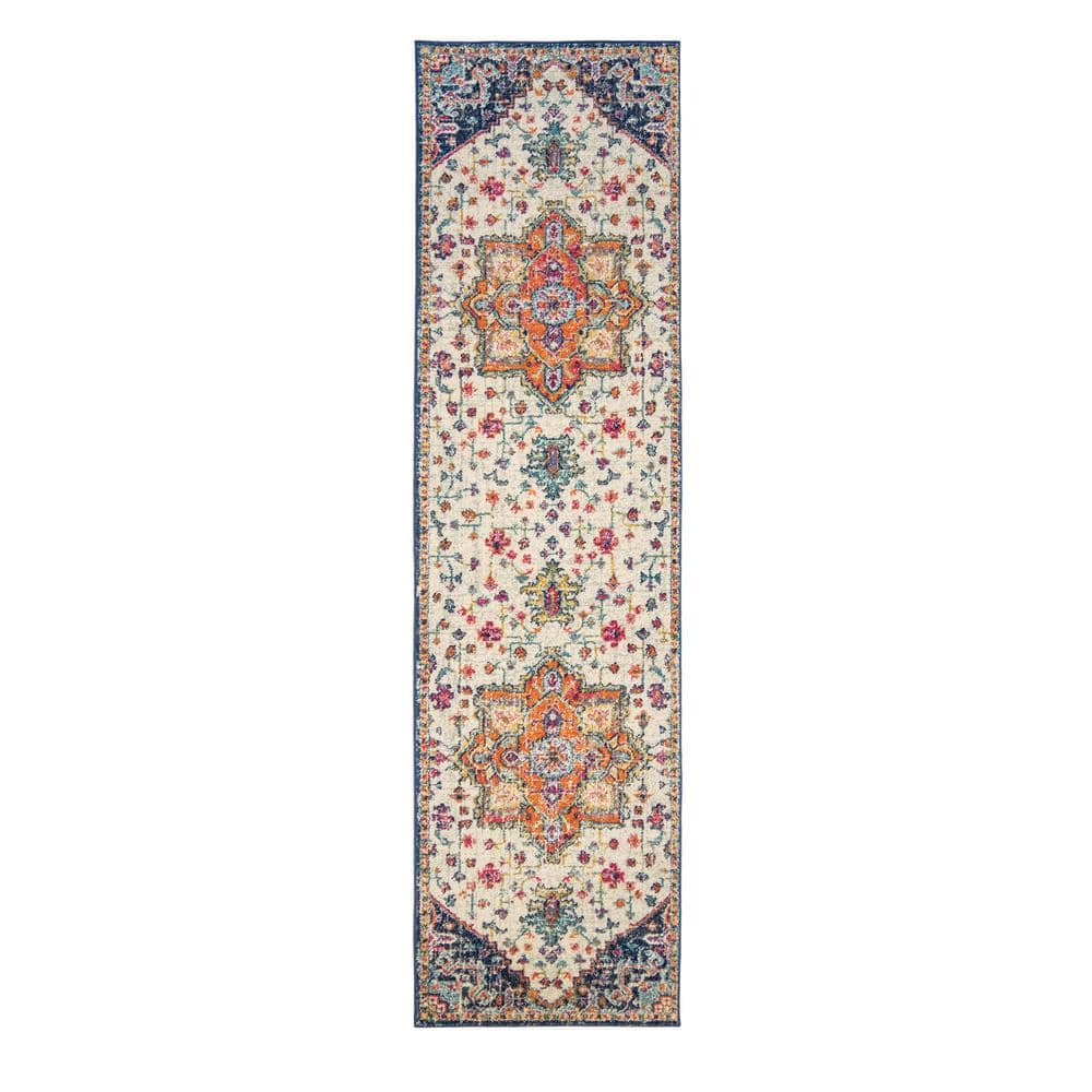 Scanda Tyrella Multi-Colored 2 ft. x 8 ft. Center Medallion Indoor Runner Rug price history on PriceWatchPro