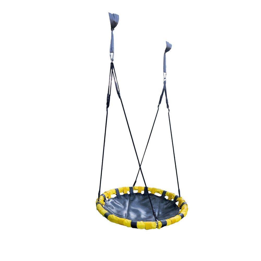 JUMPKING Yellow Backyard 360Degree Adjustable Height UFO Tree Swing