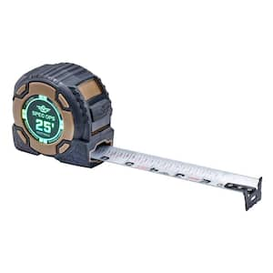 25 ft. Elite Series Tape Measure, 1 1/4 in. Double-Sided Blade, Includes Fractional Markings, 12 ft. of Stand Out