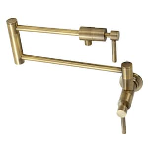 Concord Wall Mount Pot Filler in Antique Brass