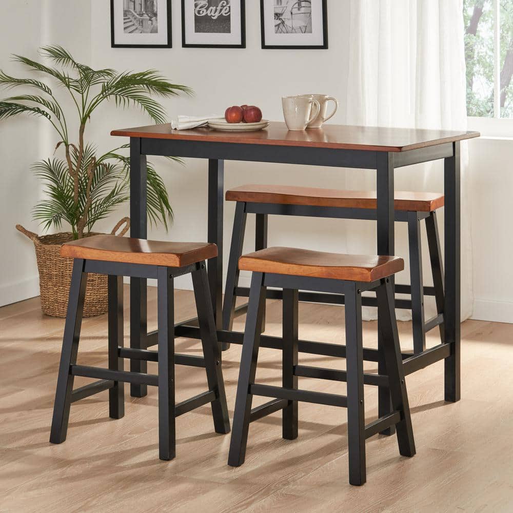 Hot Seller 4-Piece Wood Dining Set, Include 1 Table + 2 Chairs + 1 Bench, W