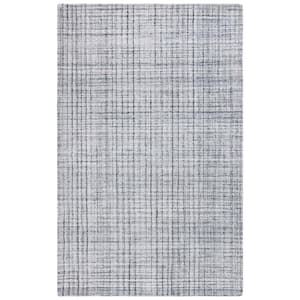 Abstract Gray/Ivory Doormat 3 ft. x 5 ft. Classic Marle Area Rug