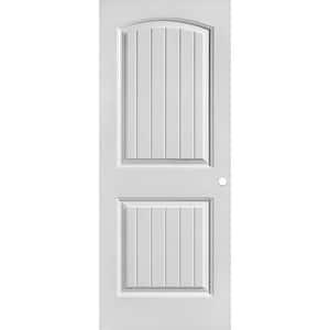 32 in. x 80 in. Cheyenne Smooth 2-Panel Camber Top Plank Hollow Core Primed Composite Interior Door Slab