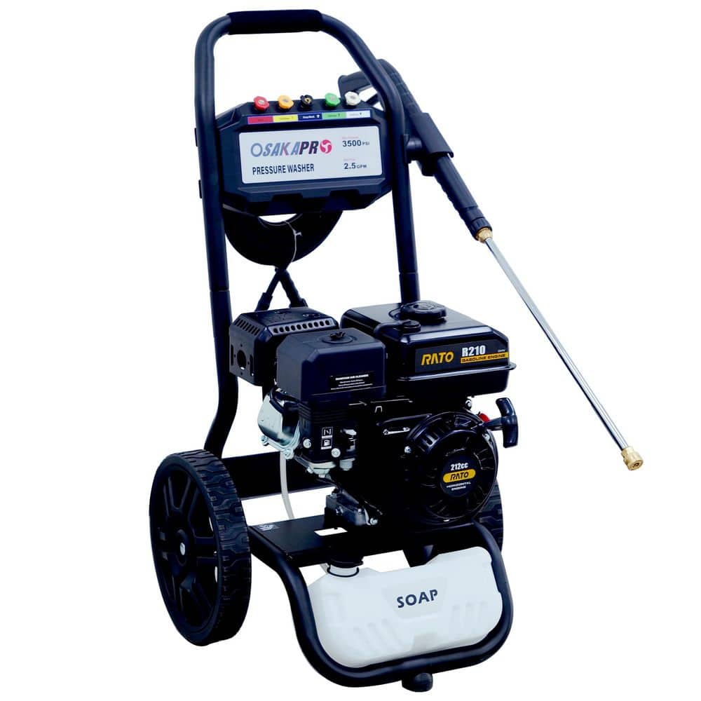 3500PSI Gas Pressure Washer, 2.5 GPM with 7HP 212CC RATO Engine, -High Pressure Cleaner for Multi-Surface Use price history on PriceWatchPro