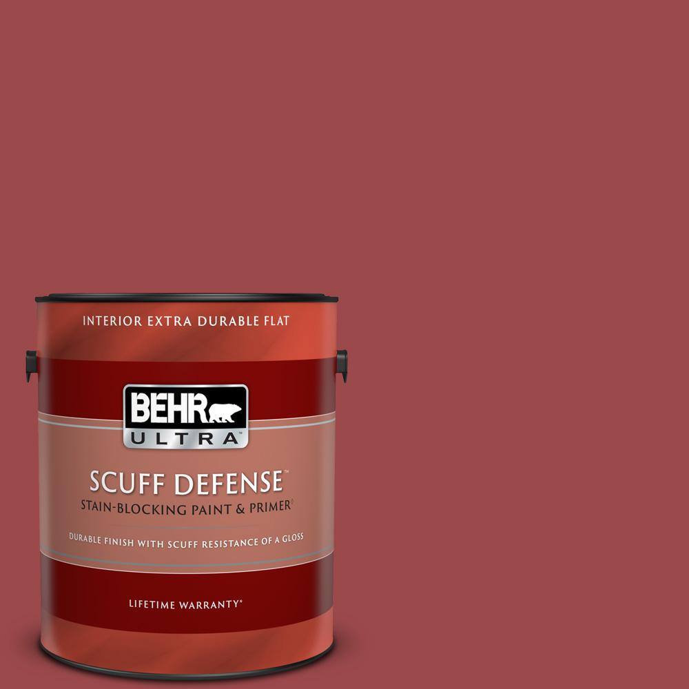 1 gal. #ECC-10-3 Holly Berry Extra Durable Flat Interior Paint & Primer