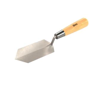 8 in. x 2 in. Diamond Detail Point Margin Trowel - Wood Handle