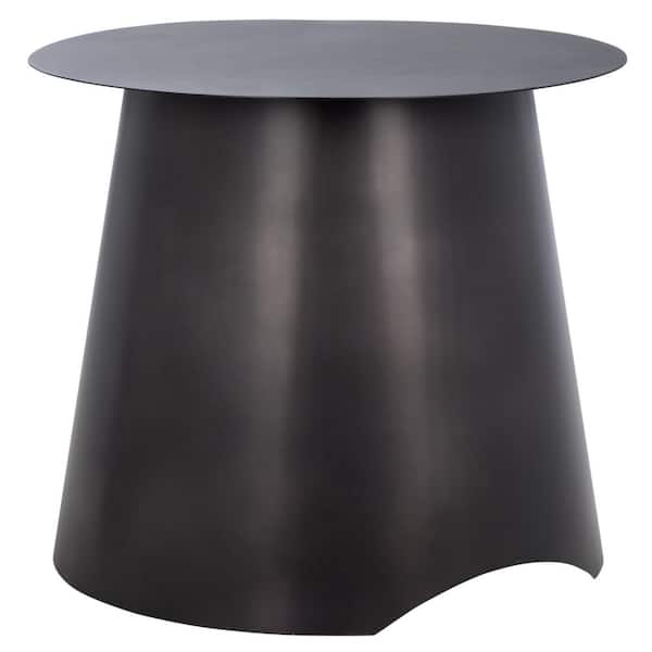 SAFAVIEH Aminchy 18 in. Antique Black Metal End Table ACC5509A