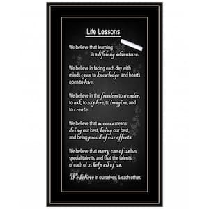 Life Lessons by Unknown 1 Piece Framed Graphic Print Typography Art Print 21 in. x 12 in. .