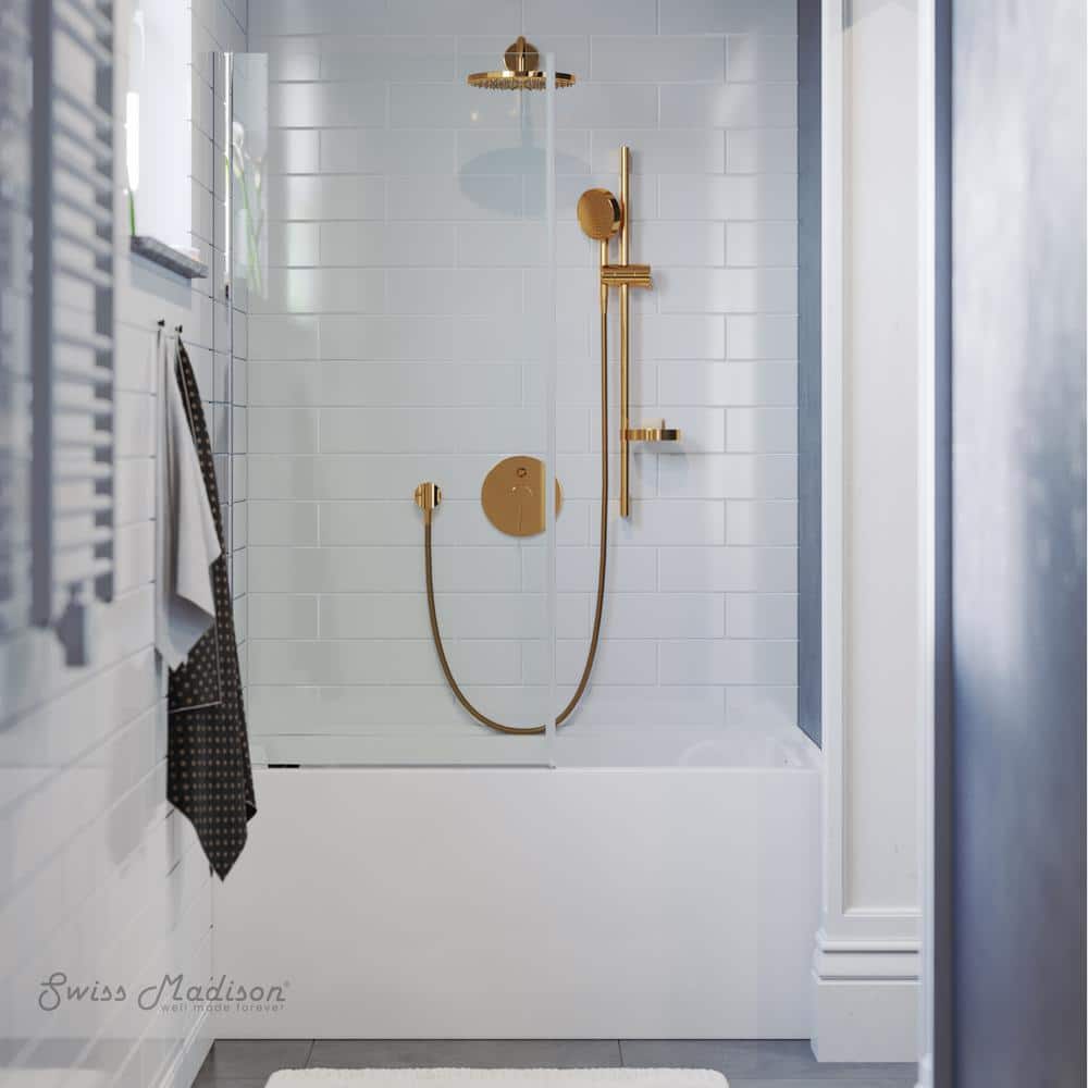 Voltaire 32" White Acrylic Alcove Bathtub with Apron