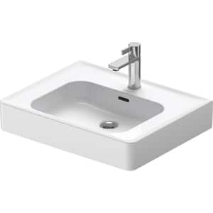 Soleil by Starck  5.88 in. Wall-Mounted Rectangular Bathroom Sink in White