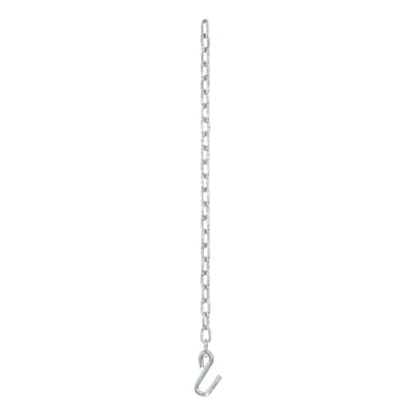 CURT 27" Safety Chain with 1 S-Hook (2,000 lbs., Clear Zinc)